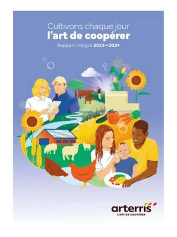 Couverture du rapport intégré 2023-2024 d'Arterris.