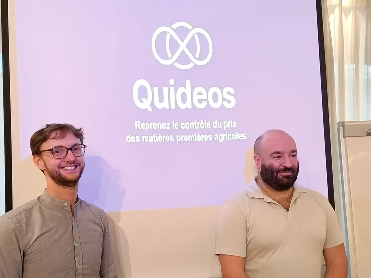 De gauche à droite, Mikaël Delmas (conseil en stratégie et business development) et Gaël Pagès (trader en matières premières agricoles).