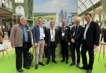 De gauche à droite : Francois Cholat (Snia), Francois Rychebuesh (Unéal), Jean-Francois Arnauld (Duralim), Stéphane Radet (Snia), Alex Doring (Fefac) et M. Mesny.