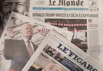 Plusieurs premières pages de la presse française sur l'investiture de Donald Trump