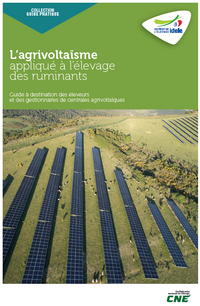 <em class="placeholder">photo de la couverture du guide sur l'agrivoltaïsme avec de l'élevage de ruminants</em>