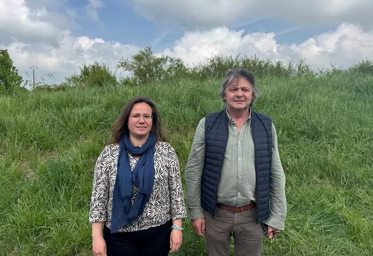 <em class="placeholder">Maud Cloarec et Yves Sauvaget, vice-présidents de Biolait. </em>