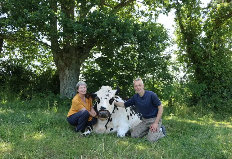 <em class="placeholder">Elisabeth et Mickaël Lepage, éleveurs bio à Changé, en Mayenne </em>
