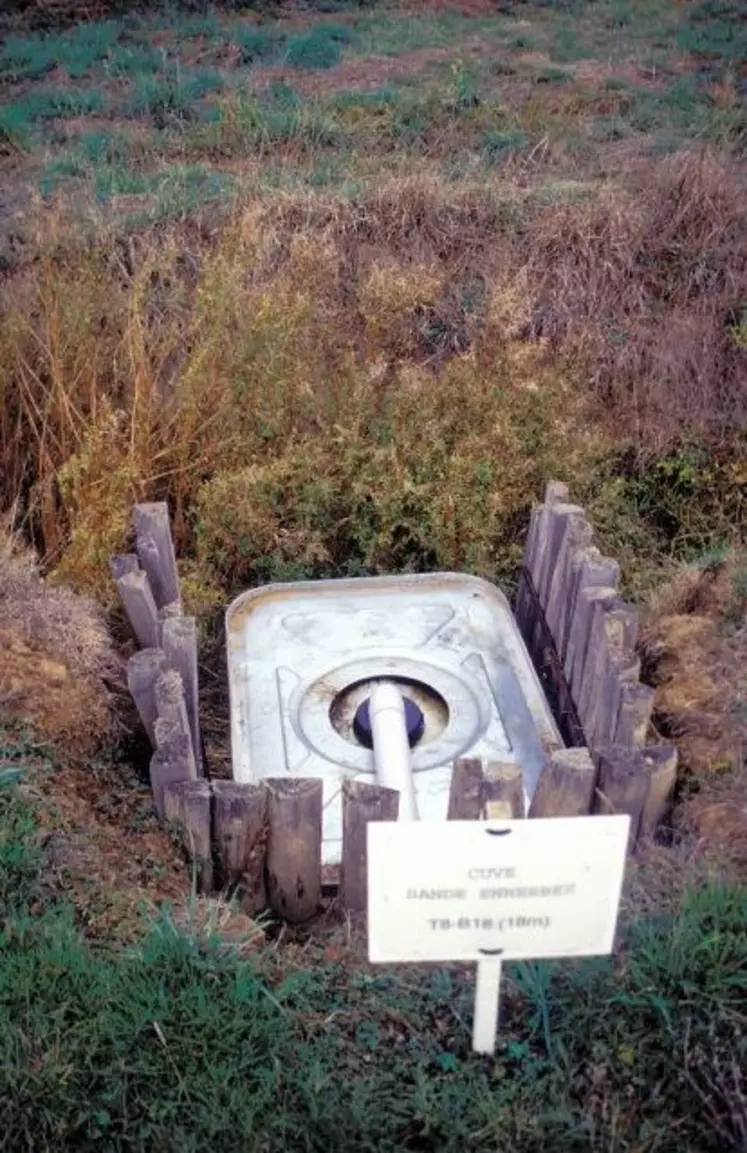 Dispositif de récupération des eaux de ruissellement à la Station de la Jaillère.