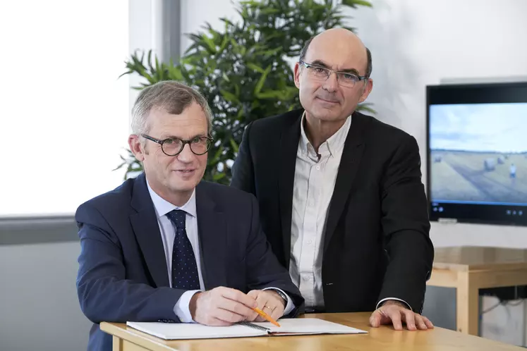 Ludovic Spiers, directeur général, et Arnaud Degoulet, président d'Agrial