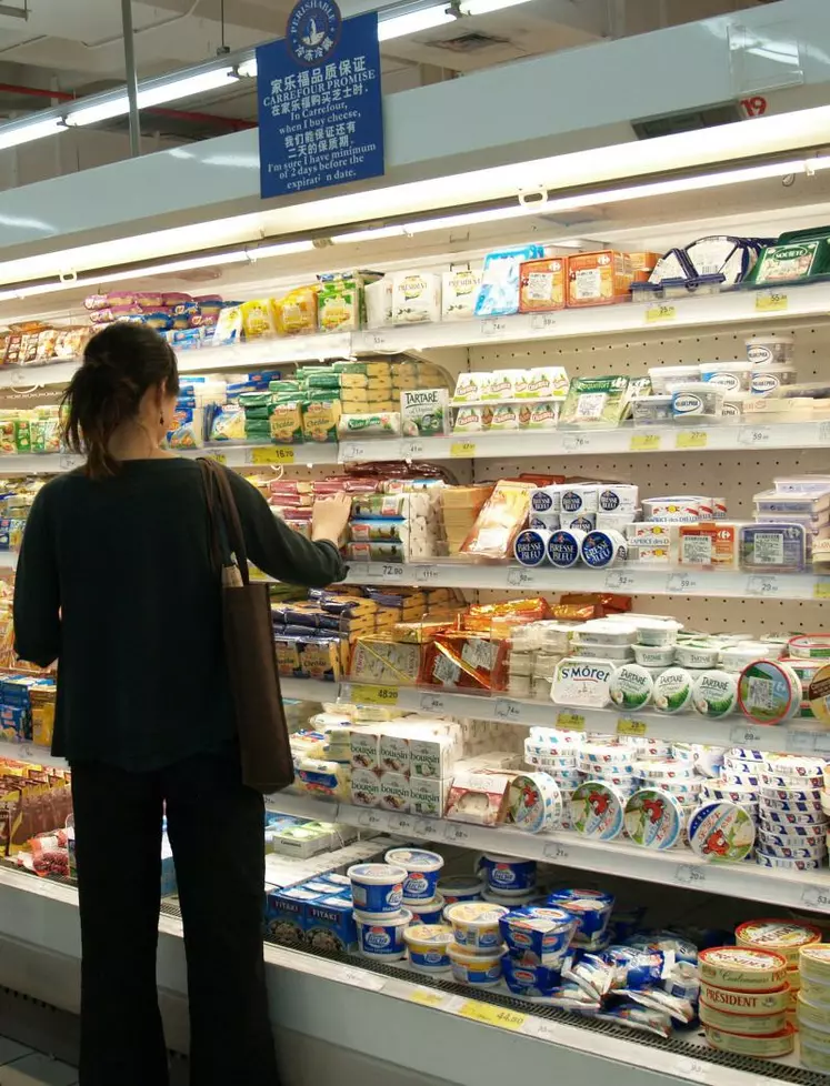 En volume, l’export français de produits laitiers est tiré par les fromages.