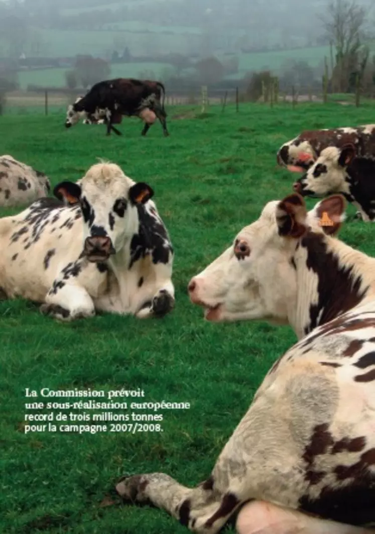 La Commission européenne prévoit une sous réalisation record de trois millions de tonnes pour la campagne 2007/2008