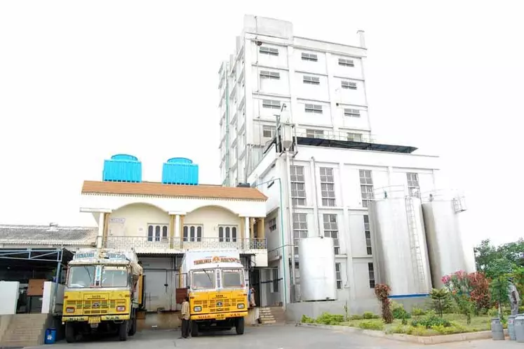 Site industriel de Tirumala Milk Products à Gudur en Inde.