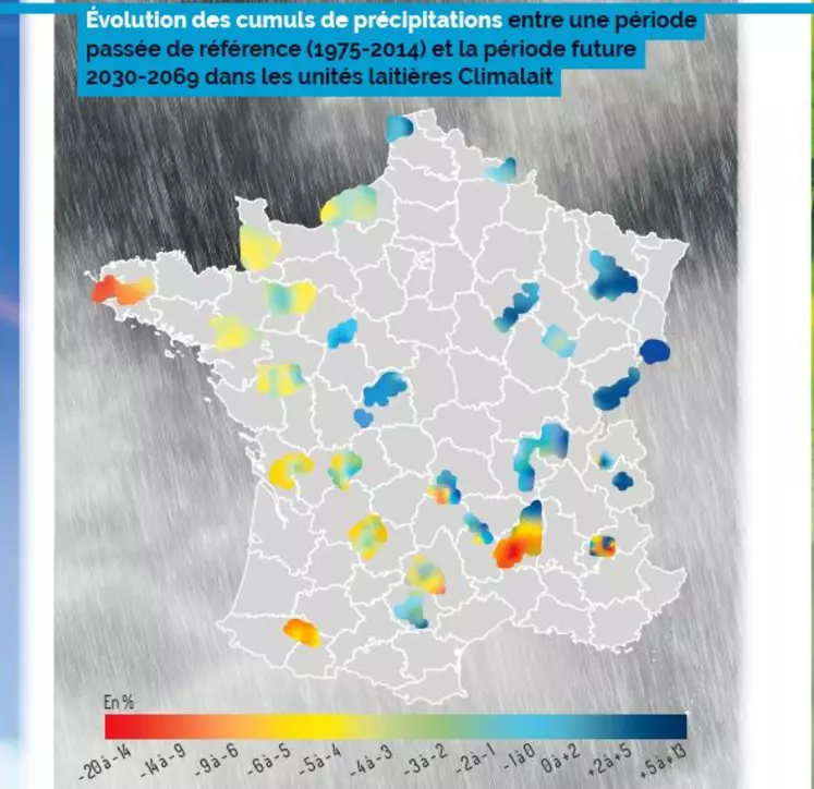 carte de la pluviométrie future