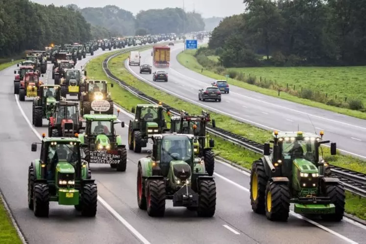 Les agriculteurs néerlandais sont venus nombreux à la manifestation de La Haye, le 1er octobre dernier.  © AFP