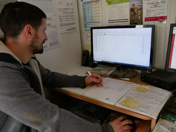Romain Lelou a créé un fichier Excel pour réaliser tous les accouplements des femelles du troupeau, à l’exception des génisses retenues pour le programme de sélection.