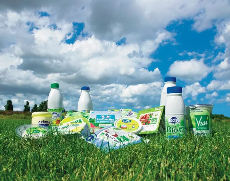 Produits laitiers biologiques. Marques et produits distributeurs (MDD).