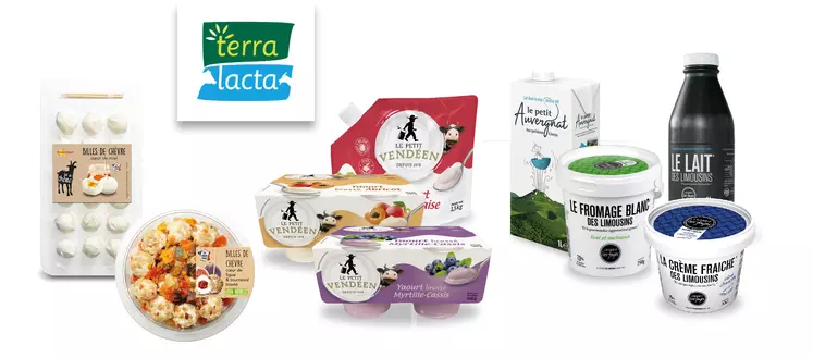Les marques de produits laitiers Terra Lacta