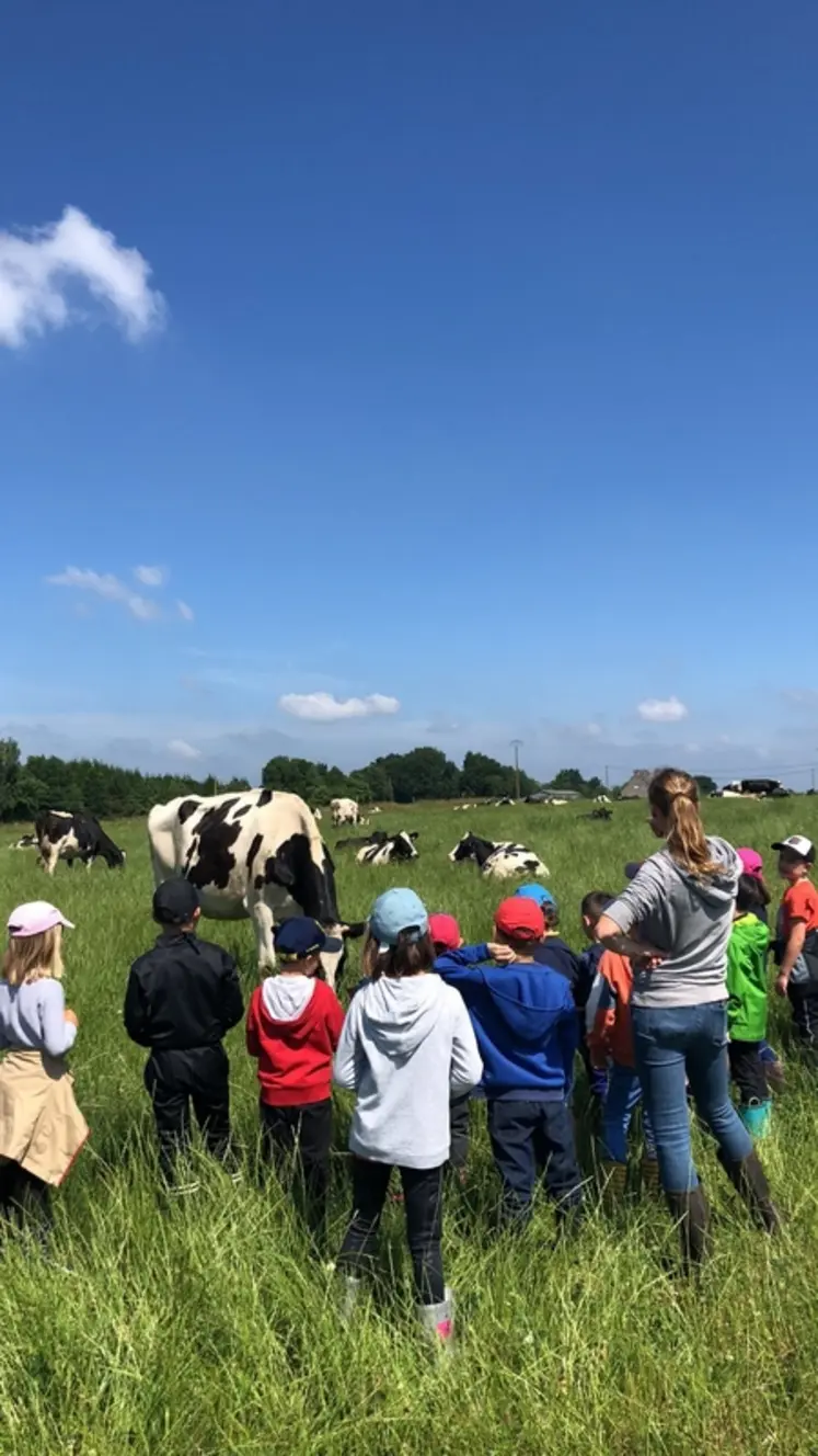 <em class="placeholder">Agro-tourisme avec visite d&#039;une ferme pédagogique en lait avec un groupe scolaire.</em>