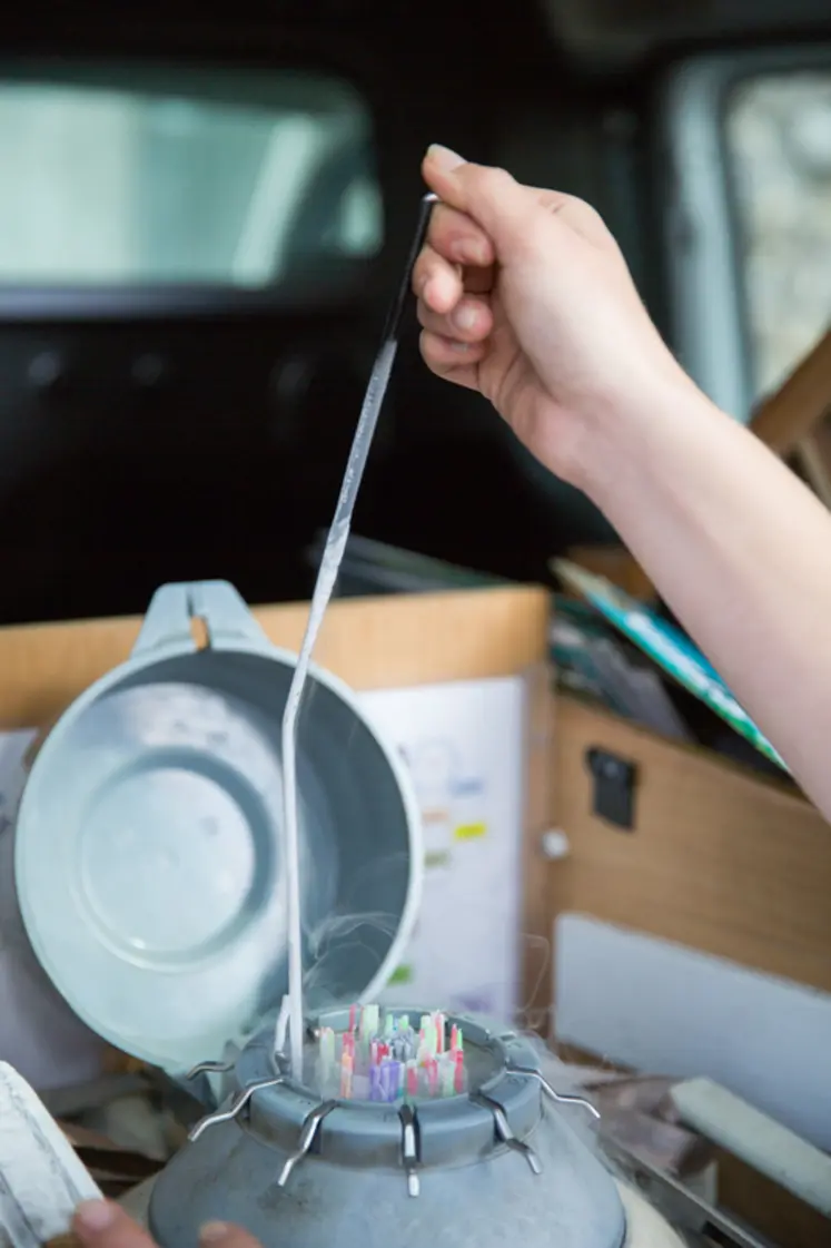 <em class="placeholder">cuve de stockage de paillettes d'insémination </em>