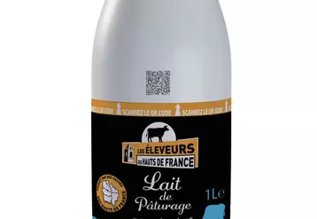 Ce lait Les éleveurs des Hauts de France valorise le lait Via Lacta de la Prospérité fermière. 