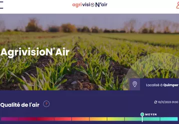La page d'accueil du site internet AgrivisioN'Air