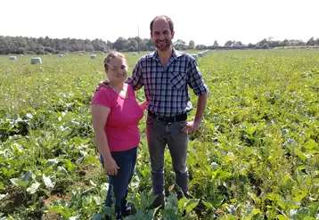 éleveurs laitiers Flore et Antoine Renoult 