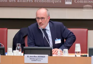 Capture écran vidéo Assemblée nationale Jean-Marc Bernier, directeur général de Lactalis France