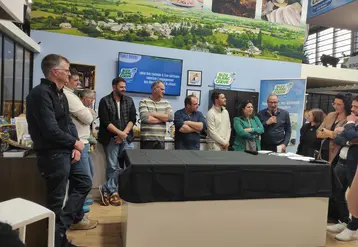 Table ronde autour du projet Ecomethane et le label bas carbone sur le stand de Bleu Blanc Coeur lors du Salon de l'Agriculture