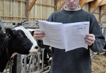 <em class="placeholder">éleveur qui lit son contrat</em>