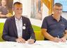 Daniel Peyraube président de Maïsadour et Jean-Michel Schaeffer, président de l'itami signent un accord de partenariat entre les deux structures