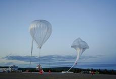 Lacher de ballons du Centre national d'études spatiales (CNES) à Aire-sur-l'Adour