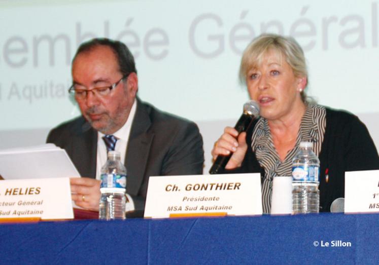 file-Chantal Gonthier est réélue à la présidence de la caisse Sud-Aquitaine.