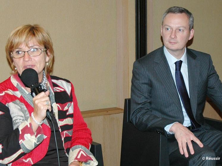 file-Bruno Le Maire a fait le déplacement à  Bordeaux à  l'occasion du congrès des producteurs de Légumes de France qui s'est déroulé dans le cadre du Sifel et présidé par Angélique Delahaye. Â© Réussir