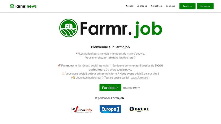 file-Baptiste Létocart et Thomas Camboulive ont créé Farmr., une plateforme digitale centrée autour des agriculteurs, à mi-chemin entre LinkedIn et Facebook. En moins d’un an, plus de 5.000 exploitants ont déjà créé leur profil.