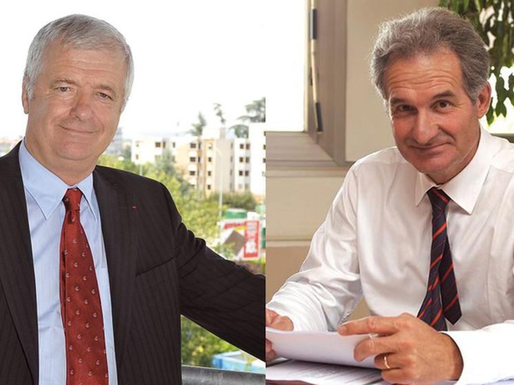 file-Dernier exercice du président Francis Aussat (à gauche) et du président délégué Jean-Marc Fabre, 2010 aura été une année pour Groupama d'Oc , notamment en termes de développement : le taux enregistré en la matière est le meilleur depuis 2003 © Grou
