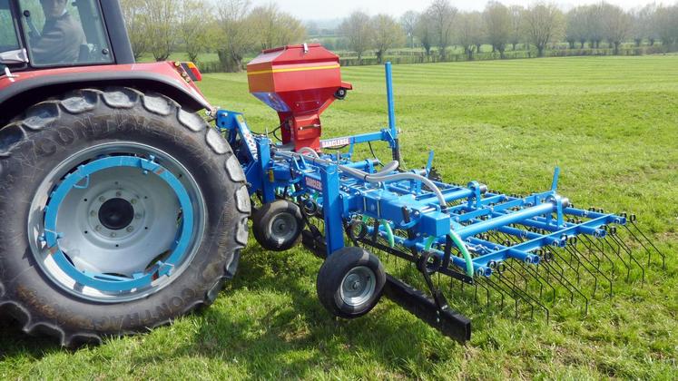 file-Afin d’enlever éventuellement la mousse et de déchausser les espèces les plus superficielles ou/et traçantes (menthe, agrostis…), un étrillage préalable peut être utile pour gratter le sol et ouvrir un peu la végétation.