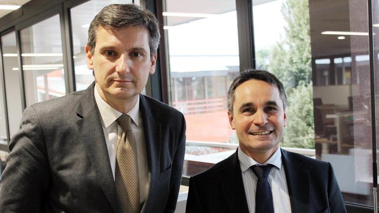 file-Pour le duo composé du directeur, Jean-Paul Mazoyer (à gauche sur la photo), et le président, Marc Didier (à droite), «l’innovation et le développement du territoire demeurent essentiels pour faire prospérer l’activité de la banque verte au service de ses
