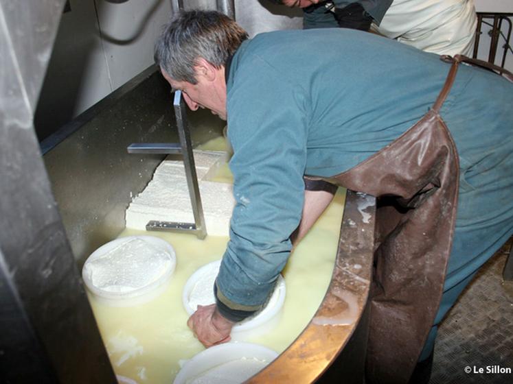 file-Julien Lassalle, berger à  Lourdios-Ichère en vallée d'Aspe, transforme le lait tous les deux jours. Les visiteurs ont pu, le temps d'une journée, découvrir l'art de fabriquer le fromage d'estive. Â© Le Sillon