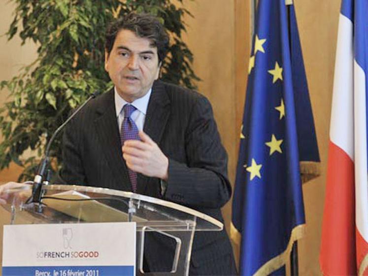 file-Pierre Lellouche, secrétaire d'Etat au Commerce extérieur, lors de la présentation de la campagne de publicité "So French, so good". © DR