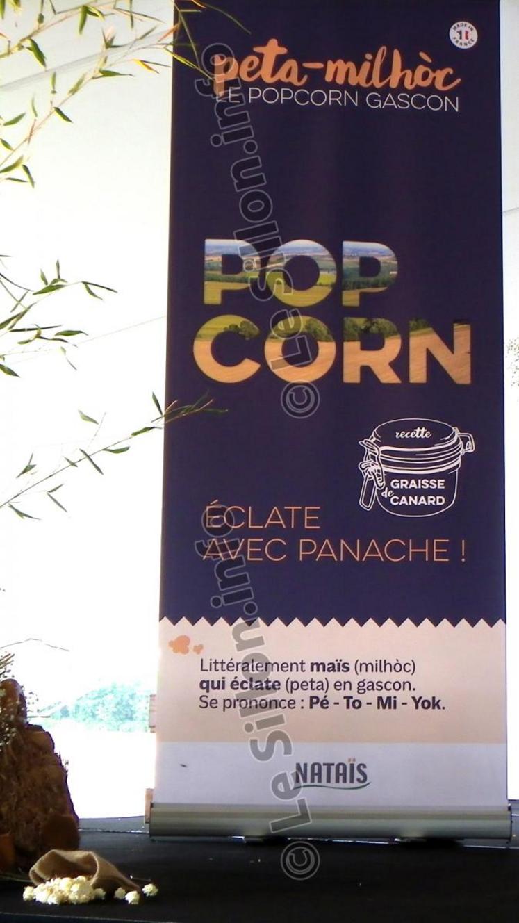 file-Dernière création de Nataïs, le peta-milhòc, « le pop-corn gascon qui éclate avec panache », est une recette à la graisse de canard.