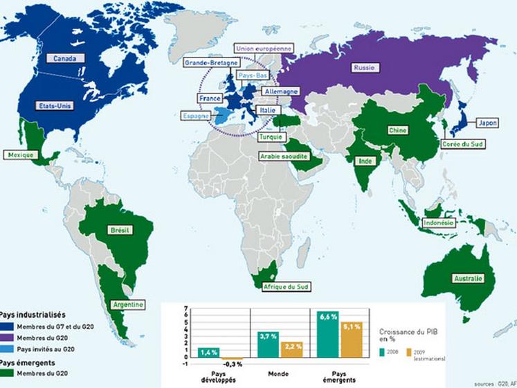 file-Les membres du G20 : Afrique du Sud, Allemagne, Arabie saoudite, Argentine, Australie, Brésil, Canada, Chine, Corée du Sud, États-Unis, France, Inde, Indonésie, Italie, Japon, Mexique, Royaume-Uni, Russie, Turquie et l'Union européenne © Reproductio