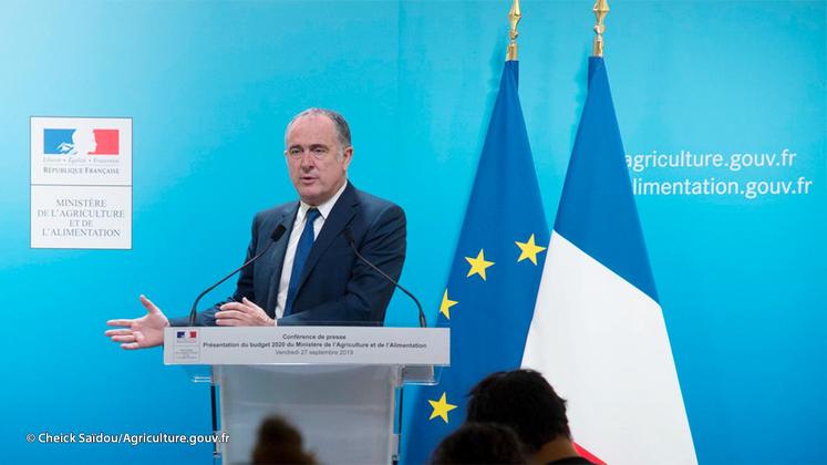 file-Avec 4,8 Mrd€ prévus dans le projet de loi de finances (PLF) 2020, le budget du ministère de lAgriculture sera en hausse de 4,1%, a indiqué Didier Guillaume le 27 septembre lors d'une conférence de presse.