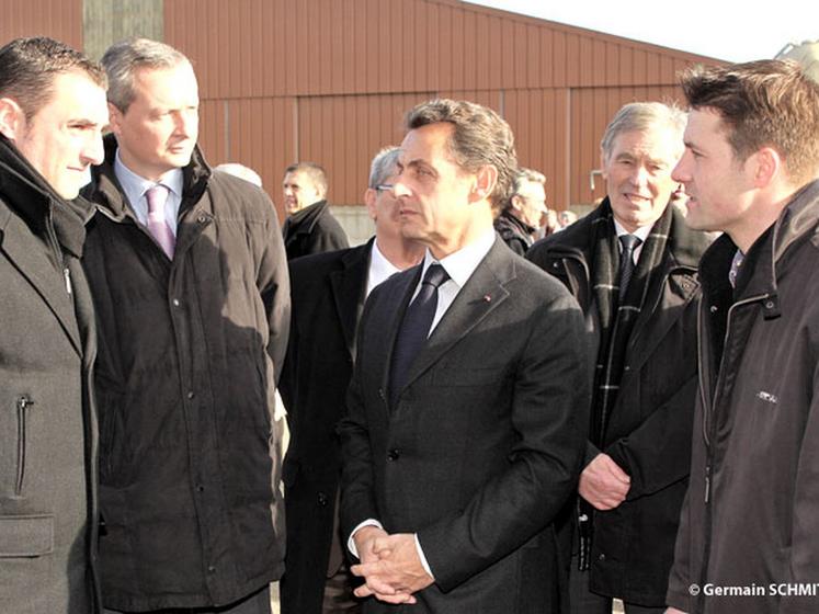 file-Nicolas Sarkozy s'est rendu en Alsace, le 18 janvier, pour présenter ses voeux au monde rural. © Germain Schmitt