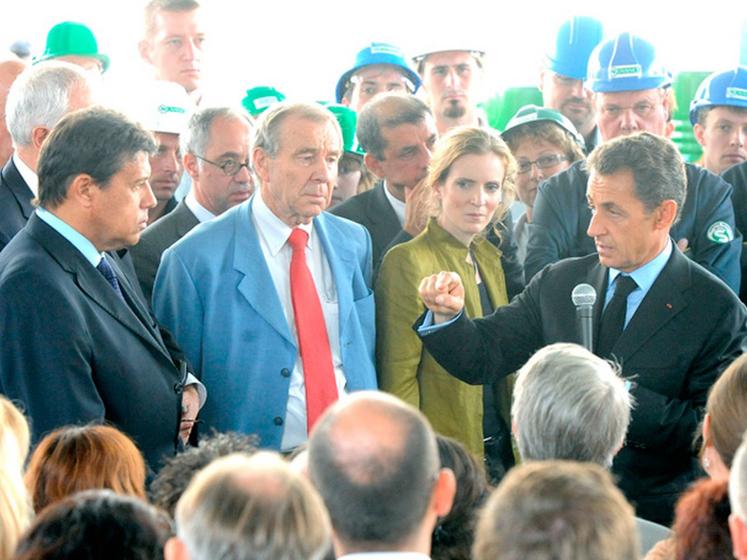 file-Devant Xavier Beulin, président de Sofiprotéol, Le Président de la République a réaffirmé le soutien de l'Etat à  la chimie verte et aux énergies renouvelables. Â© Actuagri