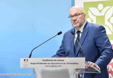 file-Présentation du projet de budget 2019 du Ministère de l’Agriculture et de l’Alimentation par Stéphane Travert.