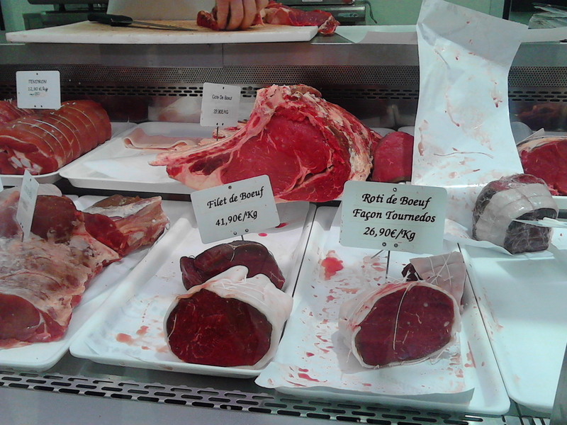 Viandes de boucherie : boeuf, mouton, veau, cheval, porc et abats