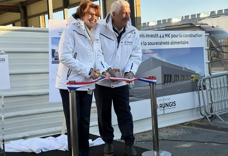 Annie Genevard et Stephane Layani, à Rungis