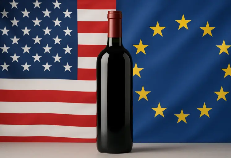 boiteille de vin entre us et UE