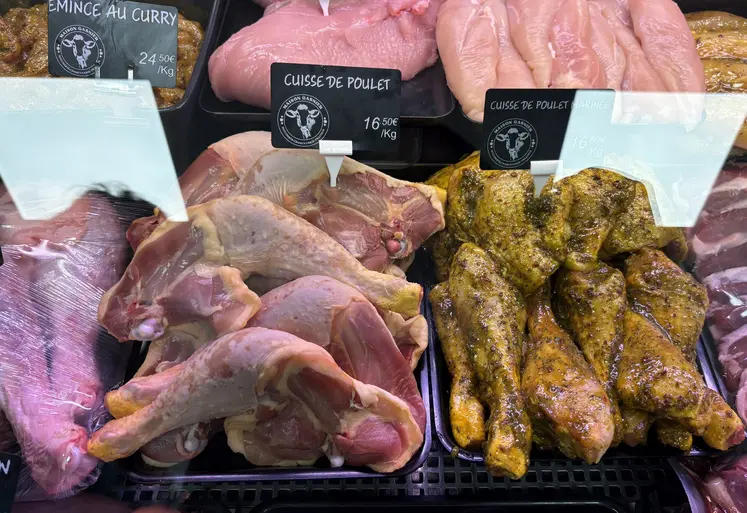 Le poulet vendu en boucherie