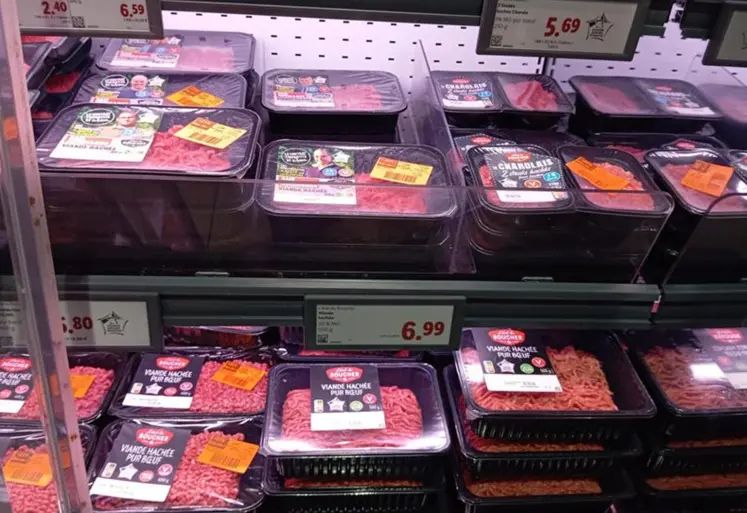 photo rayon viande haché 