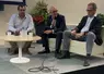 (de g à d) : Yoann SERREAU, président de l’UNELL (AOP livrant Lactalis) ; Dominique HUTH, directeur général de la BU lait-beurre-fromage d’Agrial-Eurial ;  Bertrand MORAND, responsable des partenariats et filières agricoles chez U.