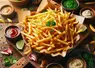 des barquettes de frites style photographique