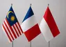 drapeau malaisie, indonésie et France