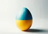 oeuf aux couleurs de l'Ukraine